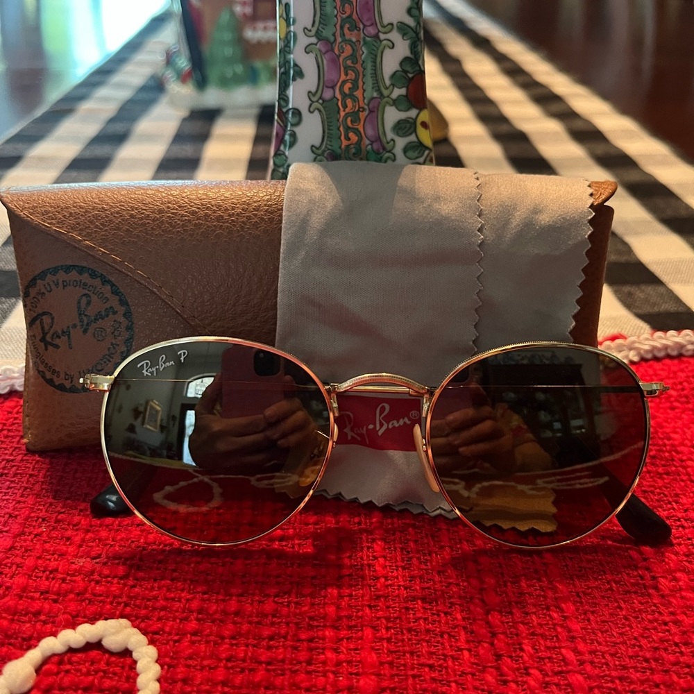 Ray-Ban Gold Frame Sunglasses